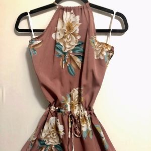 Floral Split Back Romper
